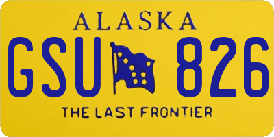 AK license plate GSU826