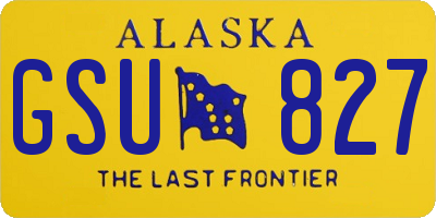 AK license plate GSU827