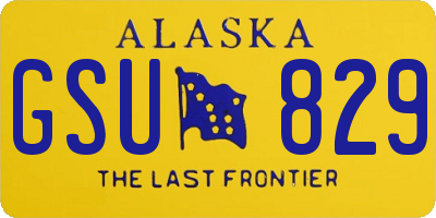 AK license plate GSU829