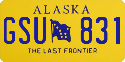 AK license plate GSU831