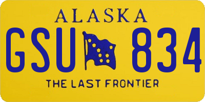 AK license plate GSU834