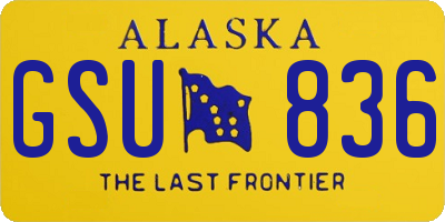 AK license plate GSU836