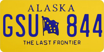 AK license plate GSU844