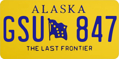 AK license plate GSU847