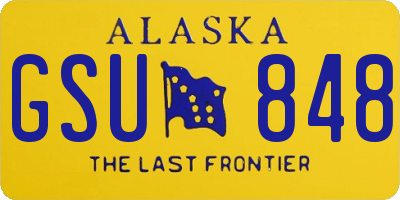 AK license plate GSU848