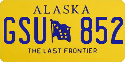 AK license plate GSU852