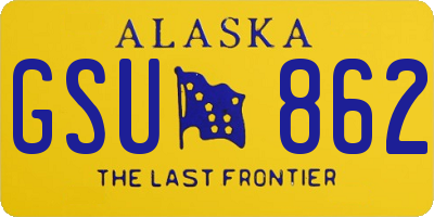 AK license plate GSU862