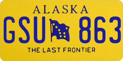 AK license plate GSU863