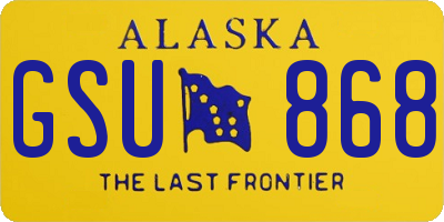 AK license plate GSU868
