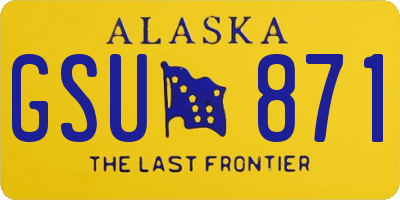 AK license plate GSU871