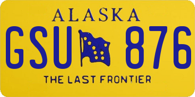 AK license plate GSU876