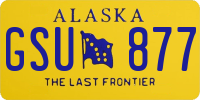 AK license plate GSU877