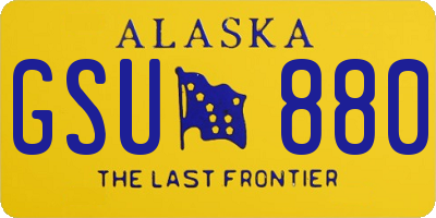 AK license plate GSU880