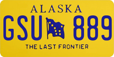 AK license plate GSU889