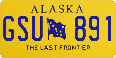 AK license plate GSU891