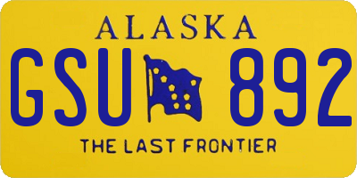 AK license plate GSU892