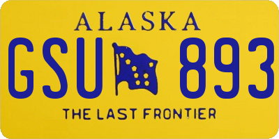 AK license plate GSU893