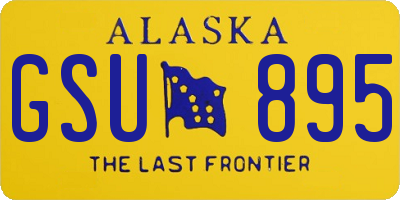 AK license plate GSU895