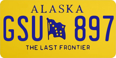 AK license plate GSU897