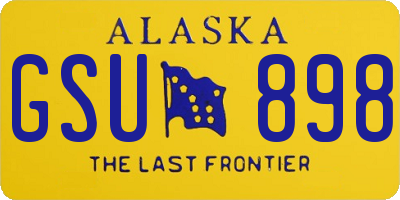 AK license plate GSU898
