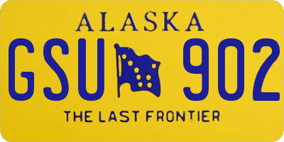 AK license plate GSU902