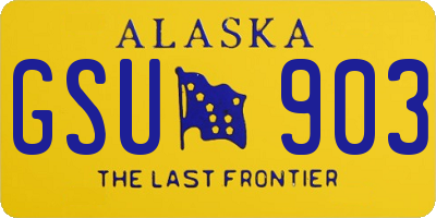 AK license plate GSU903