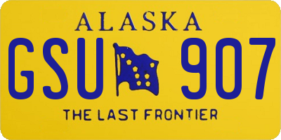 AK license plate GSU907