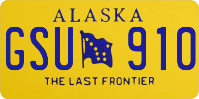 AK license plate GSU910