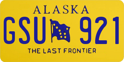 AK license plate GSU921