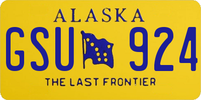 AK license plate GSU924
