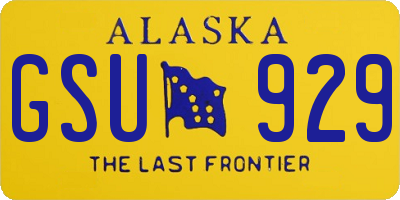 AK license plate GSU929