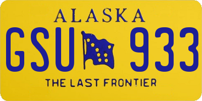 AK license plate GSU933