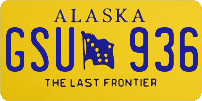 AK license plate GSU936