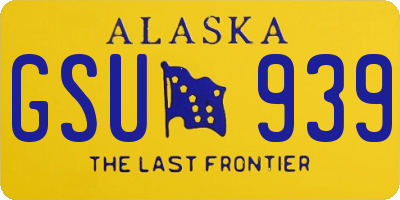 AK license plate GSU939