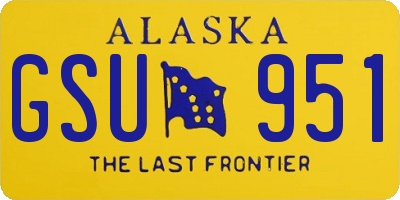 AK license plate GSU951