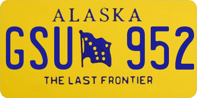 AK license plate GSU952