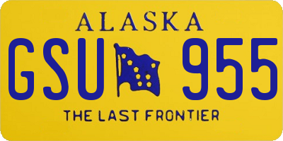 AK license plate GSU955