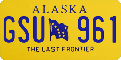 AK license plate GSU961