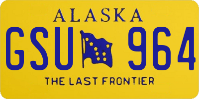 AK license plate GSU964