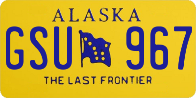 AK license plate GSU967