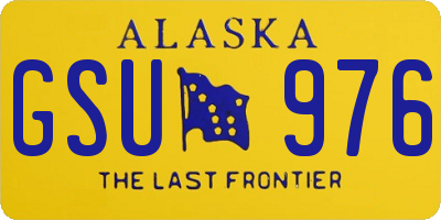 AK license plate GSU976