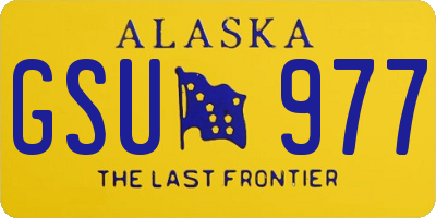 AK license plate GSU977