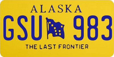 AK license plate GSU983