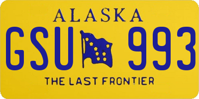 AK license plate GSU993