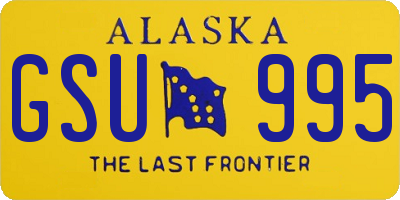 AK license plate GSU995