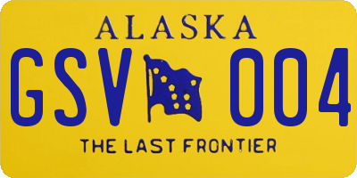 AK license plate GSV004