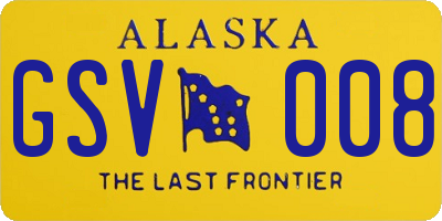 AK license plate GSV008