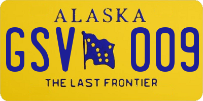 AK license plate GSV009