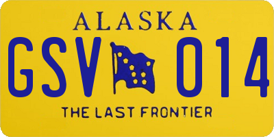 AK license plate GSV014