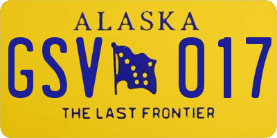 AK license plate GSV017